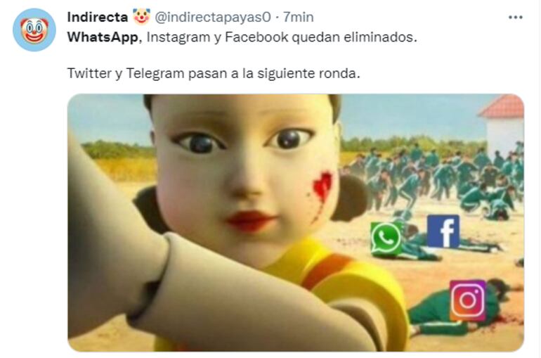 Los memes tras la caída de Facebook, WhatsApp e Instagram.