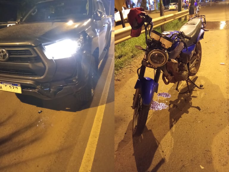 Motociclista falleció tras colisión frontal contra camioneta sobre la ruta PY01.