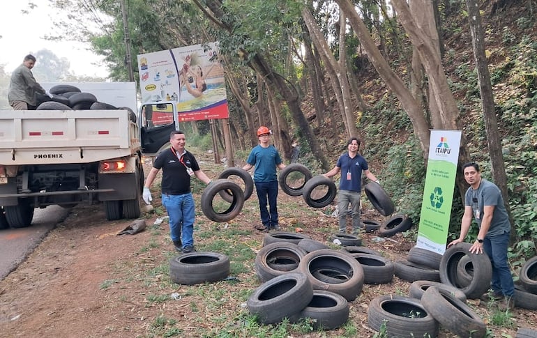 En el último operativo se sacaron de circulación unas 600 cubiertas, en Hernandarias.