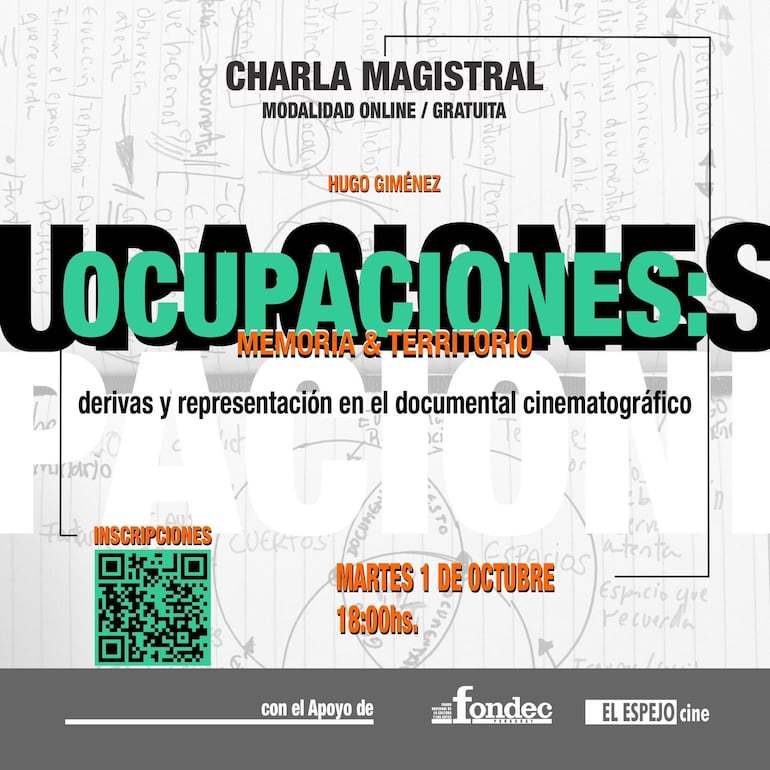 Charla gratuita sobre documental “OCUPACIONES: Memoria & Territorio”