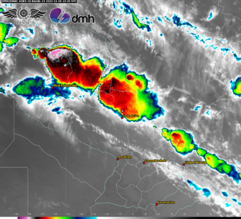 Alerta de tormenta para la noche de este sábado.