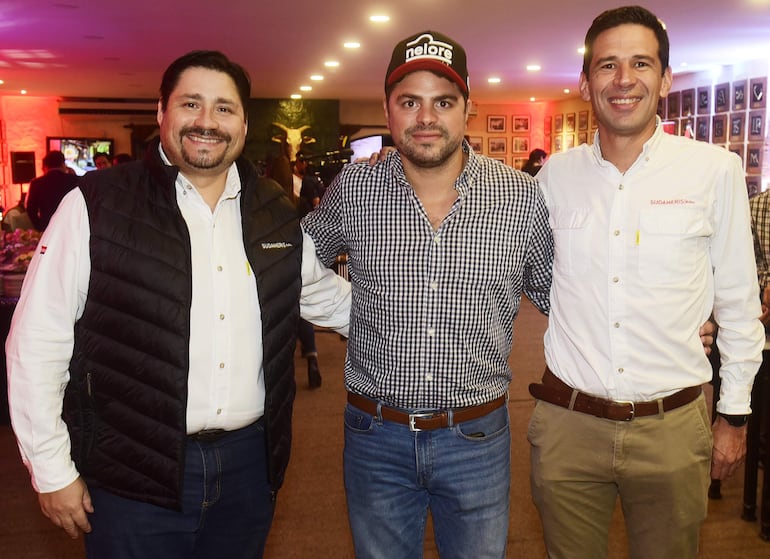 Luis De la Peña, Bruno Wasmosy y Gustavo Ré.