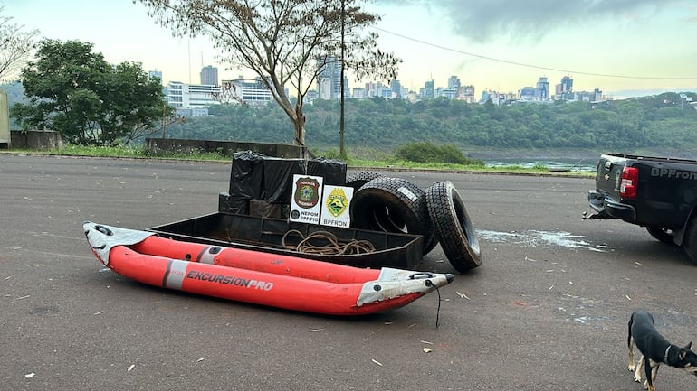 Parte de la mercadería de contrabando incautada.