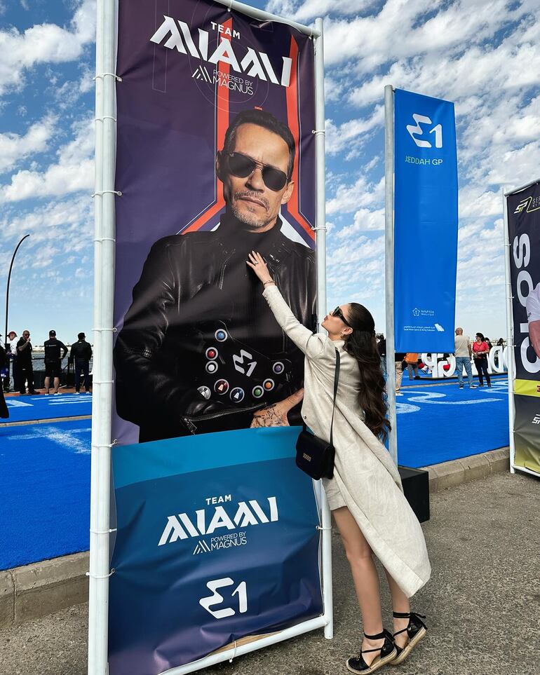 Nadia Ferreira ya está en Venecia para apoyar a su marido Marc Anthony y el Team Miami en el Gran Premio de Venecia  de la E1 Series. (Instagram/Nadia Ferreira)