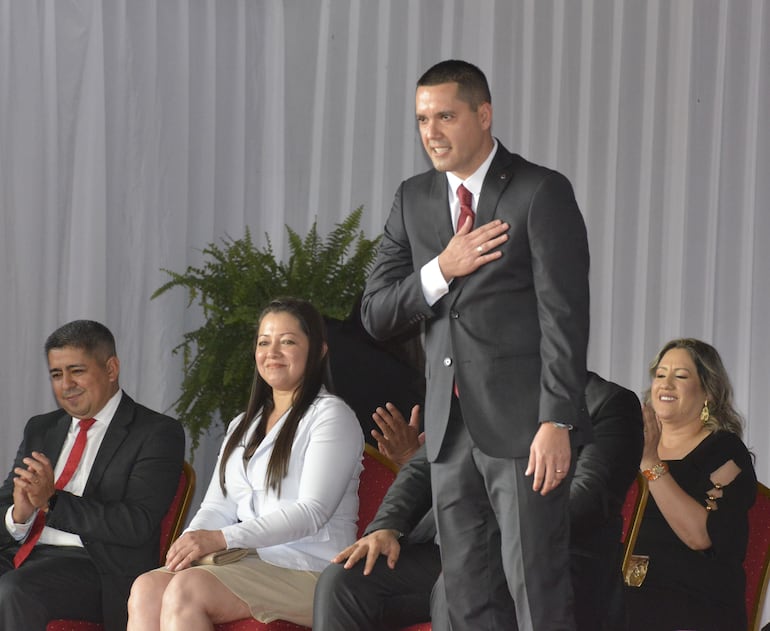 Gobernador de Canindeyú, Nelson Martínez (colorado cartista), quien asumió ayer.