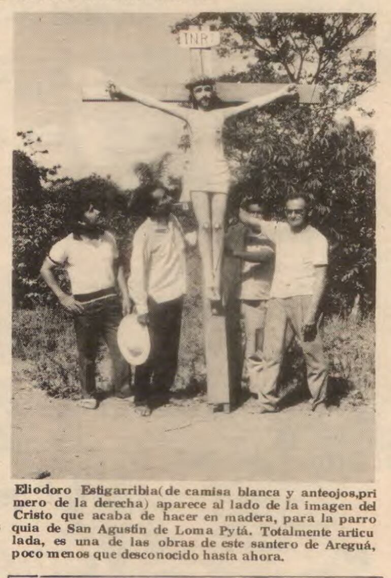 La imponente talla de Cristo terminada para la Iglesia San Agustín de Loma Pyta.