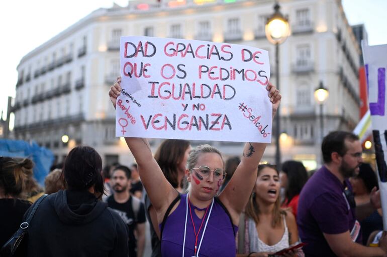 Manifestación realizada en Madrid en apoyo de Jennifer Hermoso. 