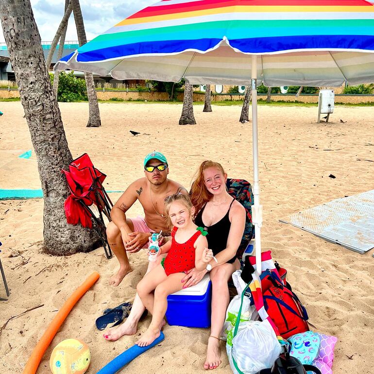 Flopy Conde y familia disfrutando del verano en Puerto Rico. (Instagram/Florencia Conde)