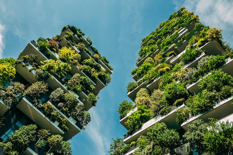 MILAN - ITALY/MAY 2018: Bosco Verticale, the innovative architecture design