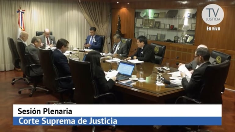 La plenaria de la Corte Suprema de este miércoles.