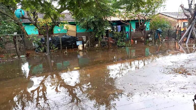 De esta manera se ven las viviendas afectadas por el agua.