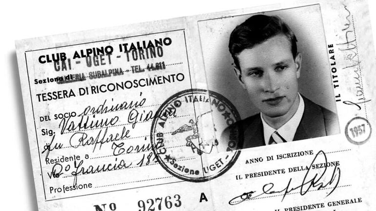 Carnet del Club Alpino de Gianni Vattimo, 1957