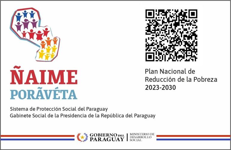 El Plan Ñaime Porãvéta tiene alcance nacional y propone reducir la pobreza para el año 2030 al 14% en términos monetarios y a menos del 17% la pobreza multidimensional.