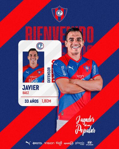 Cristian Javier Báez, nuevo jugador de Cerro Porteño.