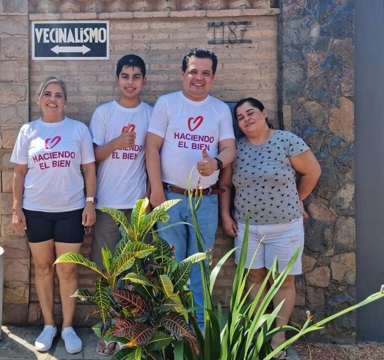 Marilin Bogado, Ezequiel Bareiro, Mariano Bareiro y Auda Bogado.