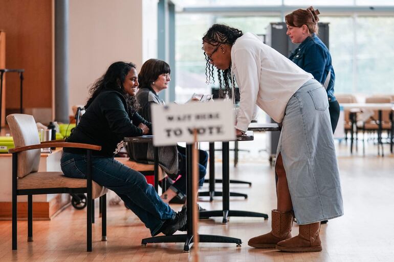 Día de elecciones en Atlanta, Georgia, Estados Unidos.