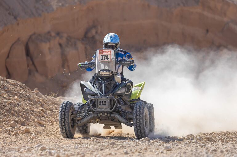 Entre los quads, el argentino Manuel Andujar saltó a la punta.