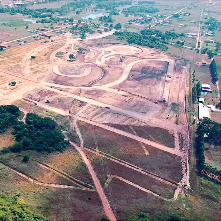 El sitio de construcción del barrio cerrado.