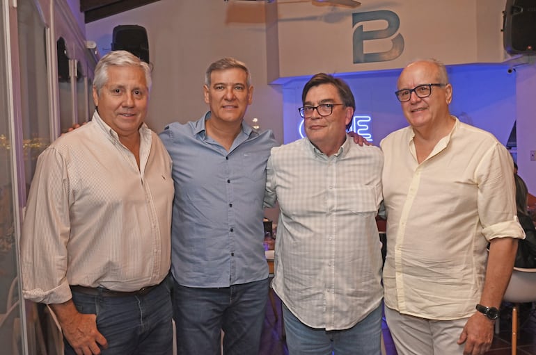 Luis Fleytas Bogarín, Amado Rodríguez, Hugo Biedermann y Calixto Saguier.