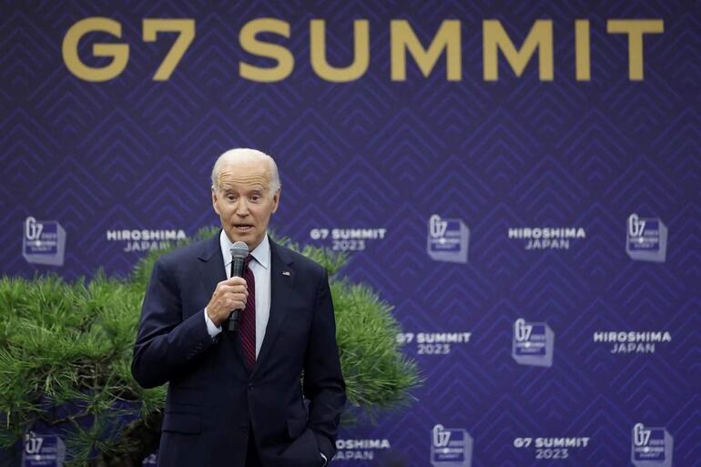 Fotografía de archivo del presidente de los Estados Unidos. Los líderes del G7, las siete democracias más avanzadas del mundo, amenazaron este viernes a Irán “con medidas nuevas e importantes” si Teherán sigue apoyando a Rusia en la guerra de Ucrania con misiles balísticos y otra tecnología.