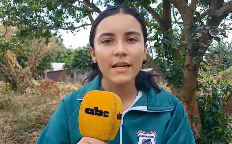 Luana González, estudiante del Colegio Nacional Andrés Barbero