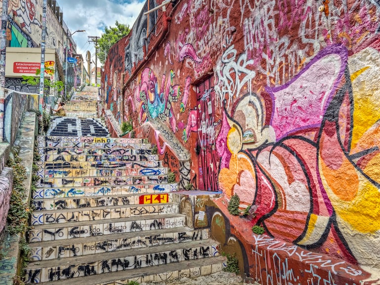 Arte urbano en Vila Madalena, São Paulo.