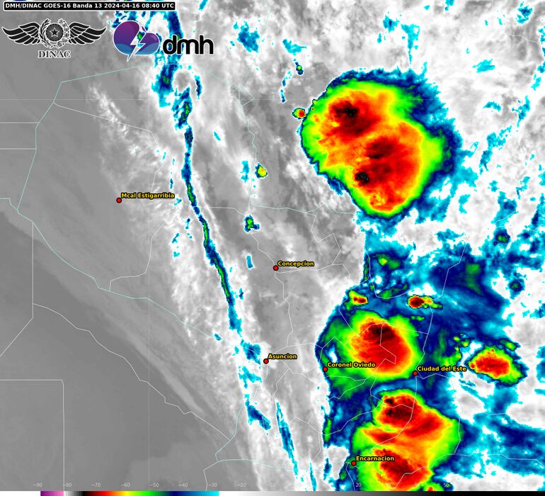 Tormentas se desarrollan sobre el territorio nacional este martes.