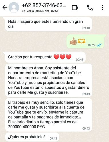 Los estafadores envían tentadoras propuestas de "trabajo" y luego logran acceder a cuentas bancarias o a transferencias de las víctimas.