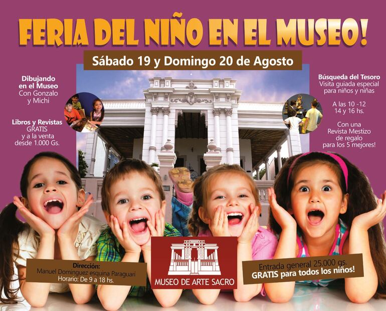 QUÉ HAY Feria para niños en el Museo de Arte Sacro.