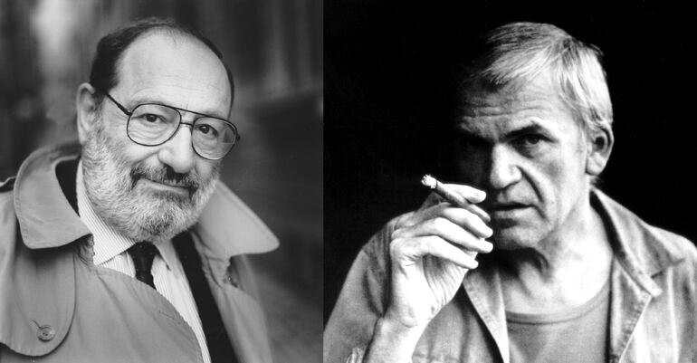 Umberto Eco ("El nombre de la rosa") / Milan Kundera ("La broma")