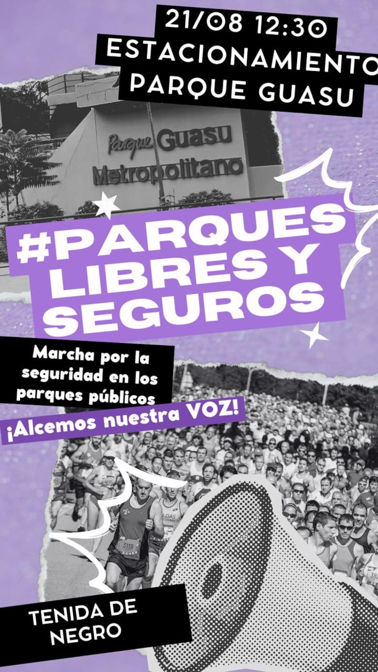 Convocatoria a manifestación para este miércoles 21 de agosto a las 12:30 horas en el estacionamiento del Parque Guasú.