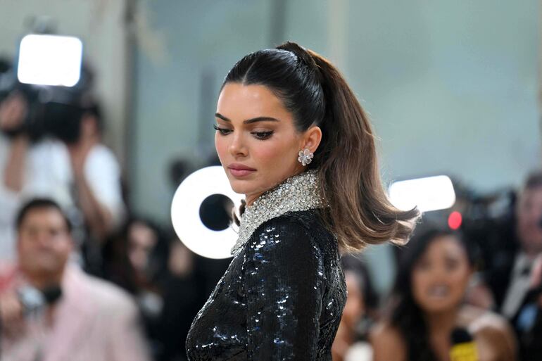 La modelo norteamericana Kendall Jenner en la gala Met de este año en Nueva York.