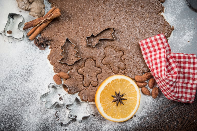 Galletitas de chocolate, naranja y jengibre.