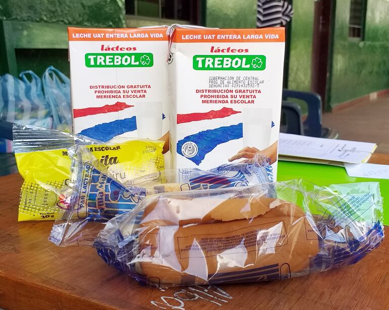 Los alimentos que contiene cada kit de merienda escolar que está distribuyendo la Gobernación de Central.