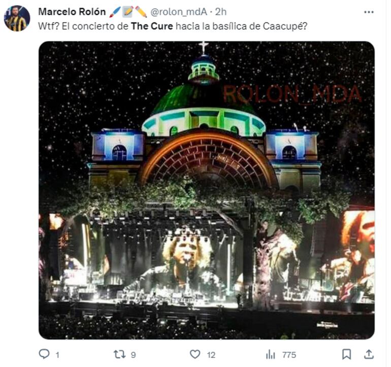 Memes que usuarios de redes sociales compartieron sobre el concierto de The Cure que se realizará el 7 de diciembre en el anfiteatro José Asunción Flores de San Bernardino, un día antes de las festividades de la Virgencita de Caacupé.