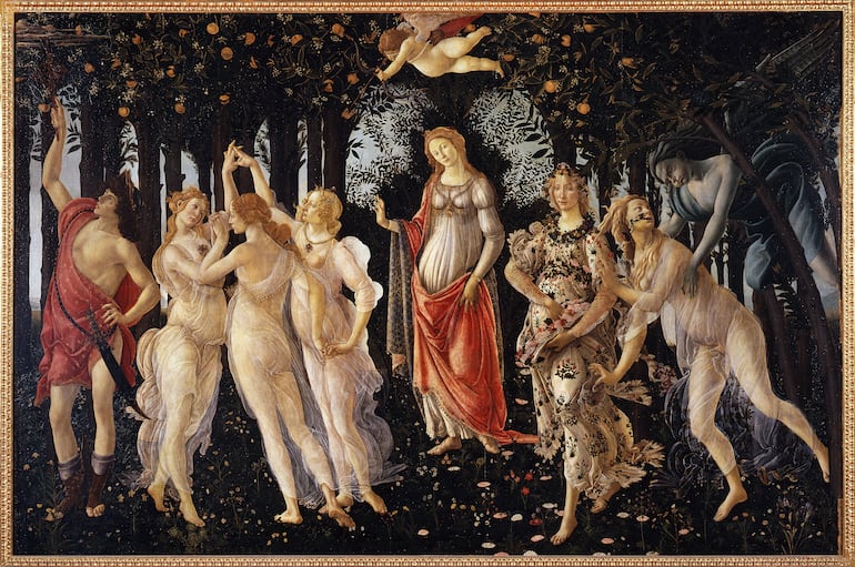 Sandro Botticelli, Allegoria della primavera. Galería Uffizi, Florencia.