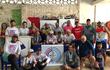 Los flamantes ganadores de la regata “Aniversario Misión Naval Argentina” que disfrutaron de una exitosa jornada.