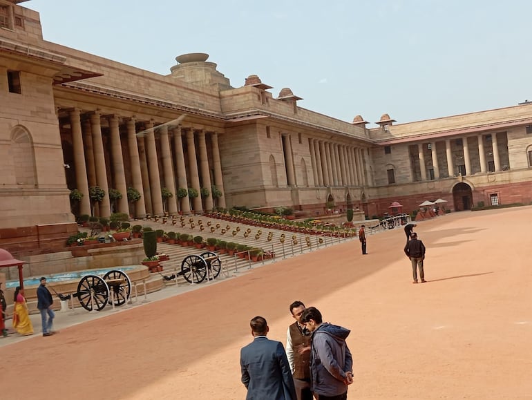 Palacio presidencial en Nueva Delhi.