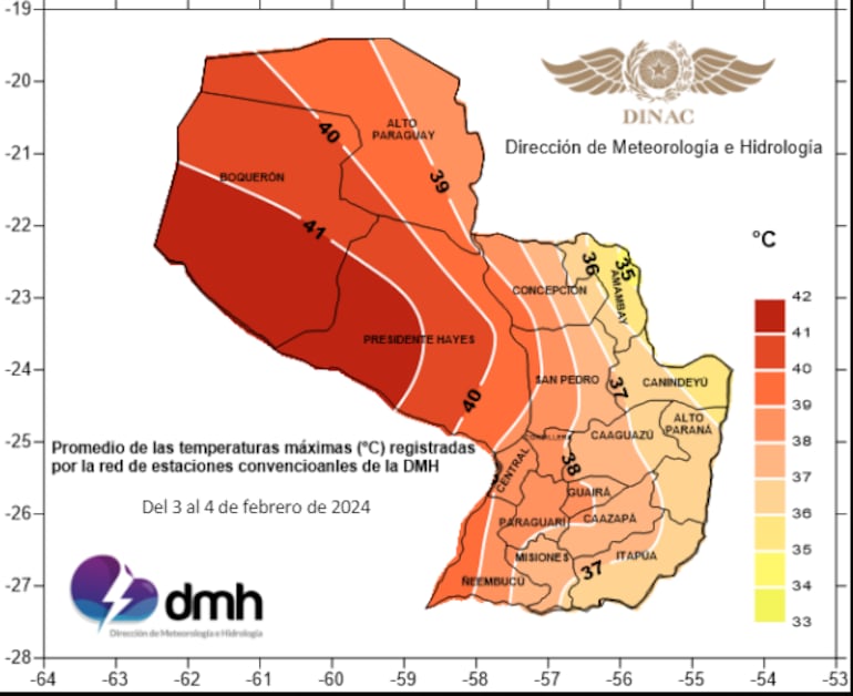 Calor extremo durante el fin de semana pasado en Paraguay.