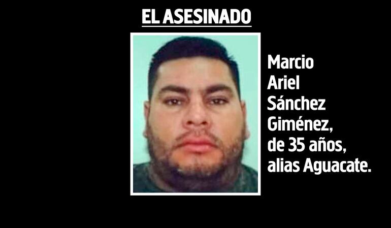 Marcio Ariel Sánchez Giménez, alias Aguacate, asesinado en Pedro Juan Caballero.