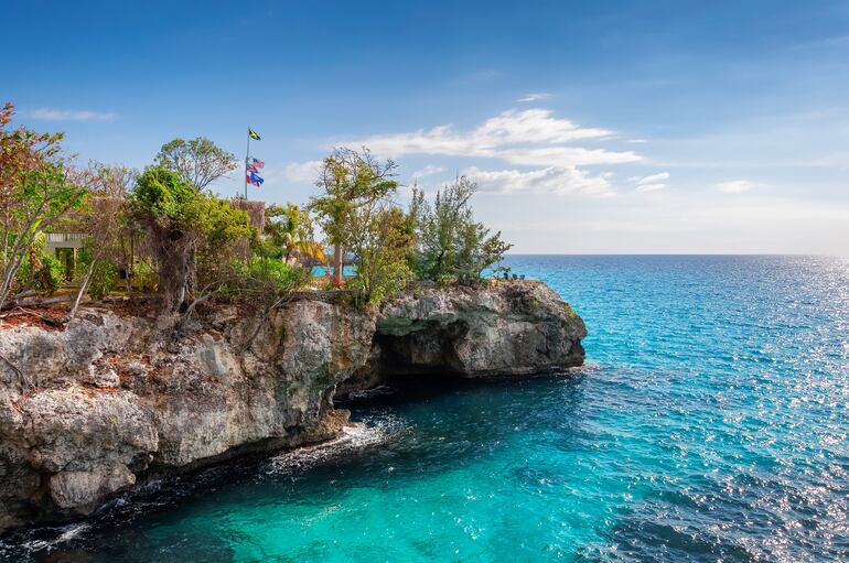 Acantilado en Negril, Jamaica.