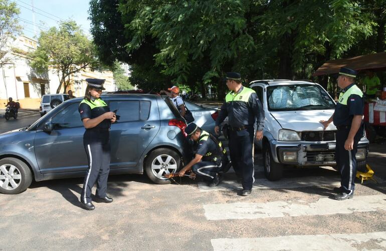 Controles de la PMT en el microcentro capitalino