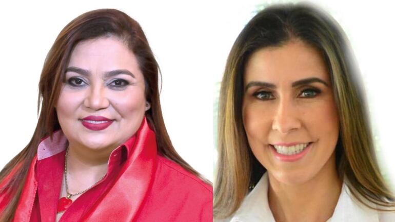 Las intendentas reelectas, María Del Carmen Benítez(Ybycuí) y Norma Zárate de Monges(Sapucai).