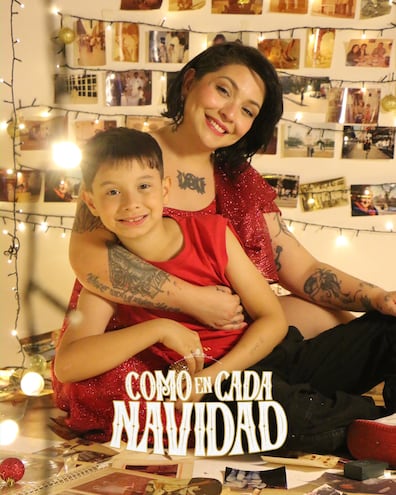 Andrea Valobra y su hijo Tino Arriola lanzarán la canción "Como en cada Navidad".