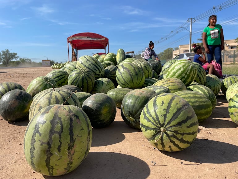 Muchas familias nativas tienen la esperanza de retomar sus cultivos de frutas y verduras, como la sandía que cada año ofrecen en el acceso a Filadelfia. 