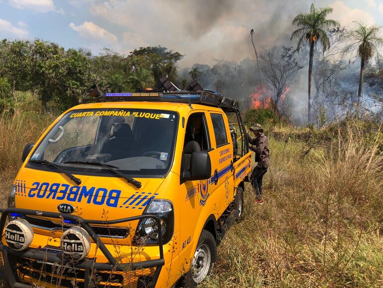 Incendio forestal en Itapuami