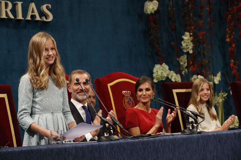 La princesa Leonor durante los Premios Princesa de Asturias el 18 de octubre de 2019. (EFE/Casa Real)
