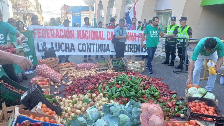 campesinos hortícolas ministerio agricultura protesta