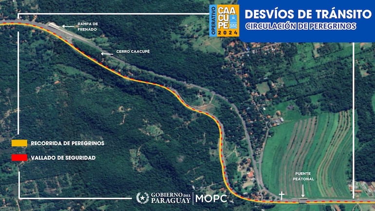 Recorrido de Peregrinos en la ruta PY02.