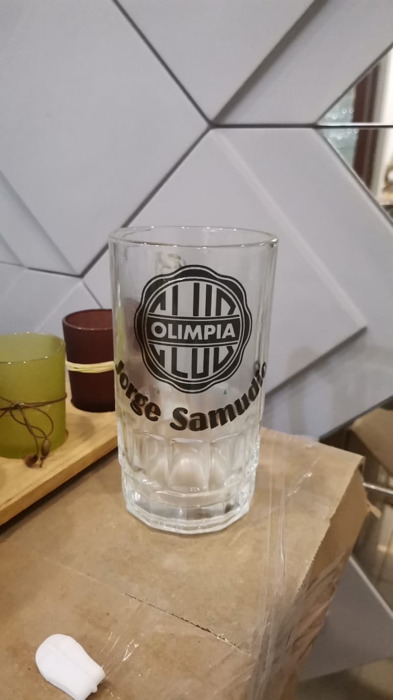 Un chopp con el nombre de Jorge Samudio, alias Samura.